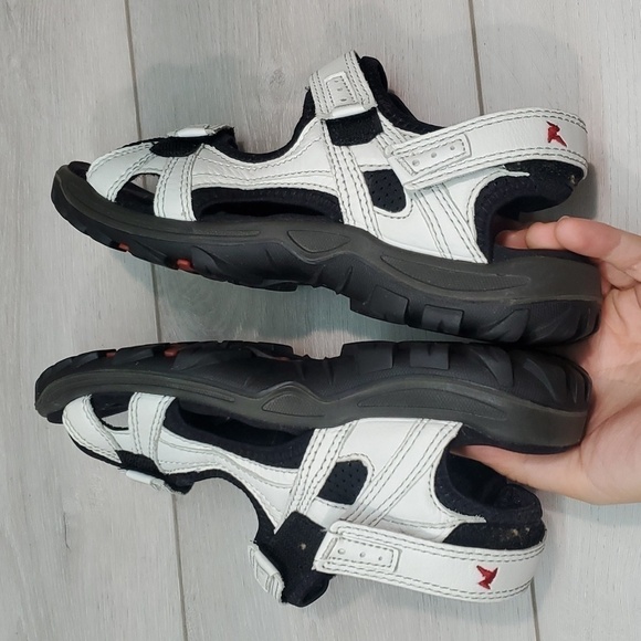 Ecco Womens Wave footbed Offroad Arch Support  Hook&loop Leather shoes sz 8.5 - Picture 9 of 14